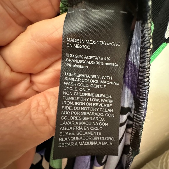 Chico's Travelers™ Floral V-Neck Maxi Dress Women's 2P (US LP) Blue Green - Picture 8 of 9